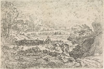 Landschaft mit Schafen von Abraham Genoels