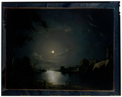 Flusslandschaft im Mondlicht von Abraham Pether