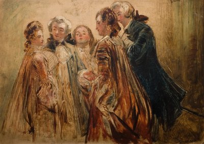 Konversationsstück, 1845-1850 von Abraham Solomon