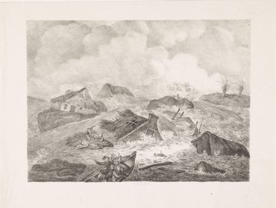 Durchbruch des Kamperdeichs, 1825 von Abraham Vinkeles
