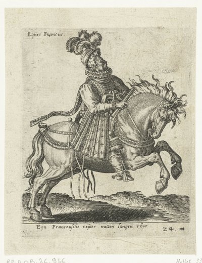 Französischer Reiter mit Pistole von Abraham de Bruyn (attributed to)