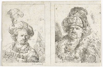 Zwei Männerbüsten von Abraham van Strij (I)