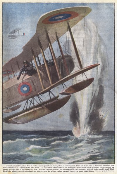 Flugzeuge gegen Minen von Achille Beltrame