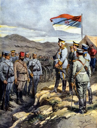 Balkankrieg: König Nikolaus von Montenegro von Achille Beltrame