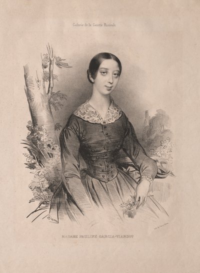Madame Pauline Garcia-Viardot, 1840 von Achille Devéria