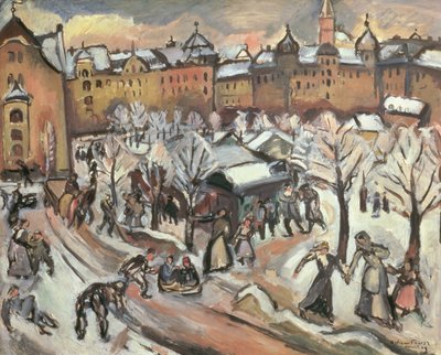 Schnee in München von Achille Emile Othon Friesz