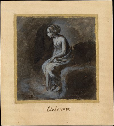 Sitzende junge Frau, spätes 16. bis frühes 17. Jahrhundert von Adam Elsheimer