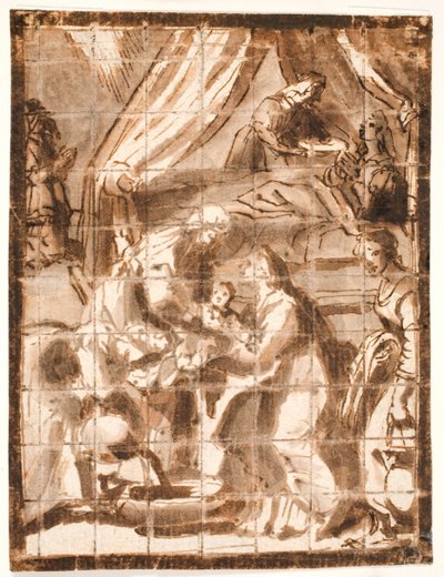 Die Geburt der Jungfrau Maria von Adam Elsheimer