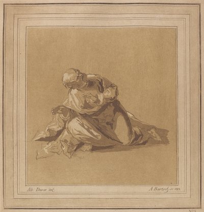 Ein kauernder Apostel Petrus, 1785 von Adam von Bartsch