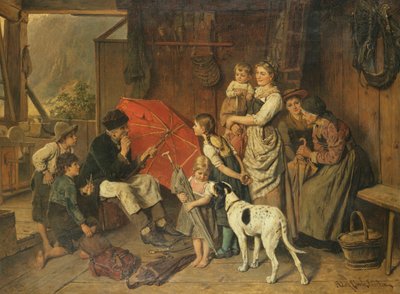 Der Regenschirmmann von Adolf Eberle