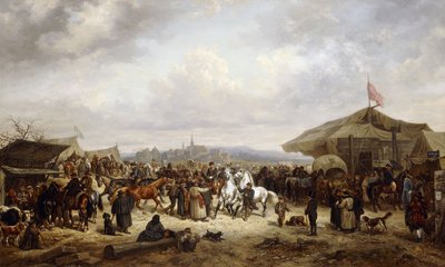Der Pferdemarkt, 1863 von Adolf Friedrich