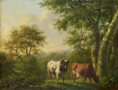 Landschaft mit Vieh von Adolf Karel Maximiliaan Engel