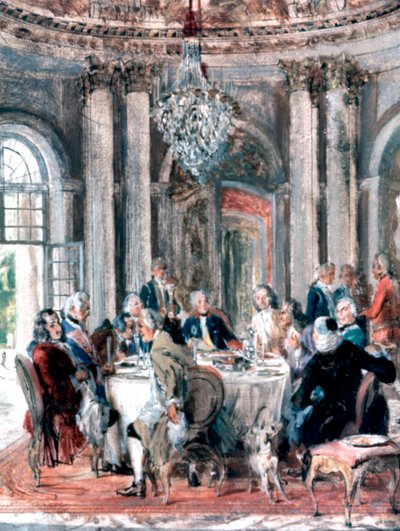 Wiedersehen im Herrenhaus, 1849 von Adolph Menzel