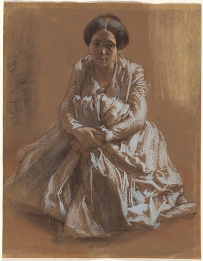Die Schwester des Künstlers Emilie von Adolph Menzel