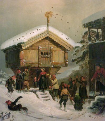Weihnachtsbrauch von Adolph Tidemand