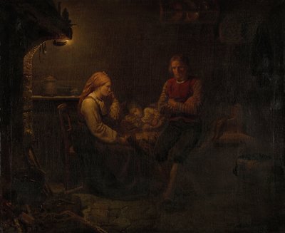 Das kranke Kind von Adolph Tidemand