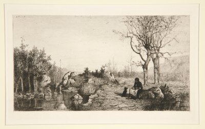 Ufer des Baches in Rossilon (Ain) von Adolphe Appian