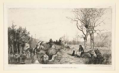 Ufer des Baches in Rossilon (Ain) von Adolphe Appian