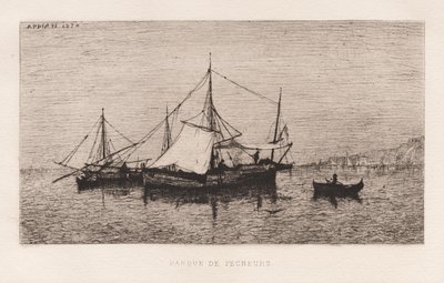 Fischerboot Küstenschiff Italienische Küste..., 1874 von Adolphe Appian
