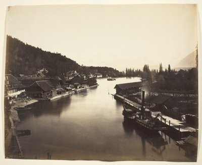 Dampfer im Thunersee, Schweiz von Adolphe Braun