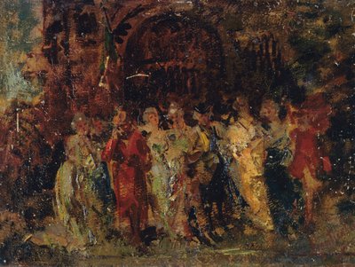 Hochzeitsprozession von Adolphe Joseph Thomas Monticelli