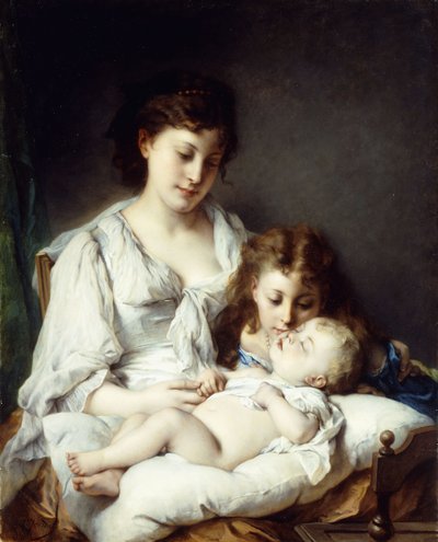 Mütterliche Zuneigung von Adolphe Jourdan