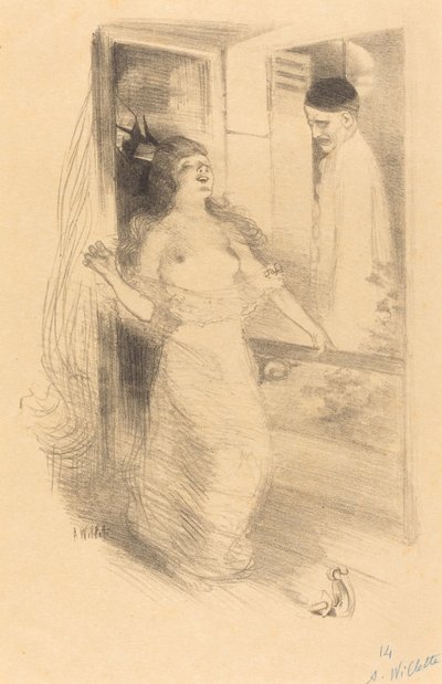 Hängender Clown von Adolphe Leon Willette