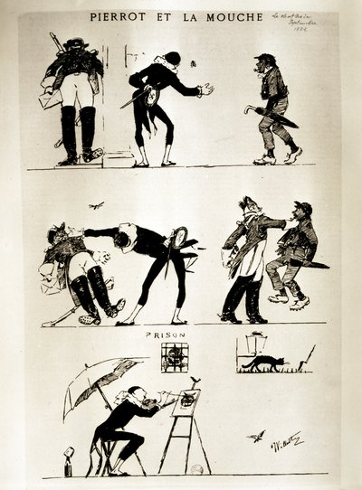 Pierrot und La Mouche von Adolphe Leon Willette
