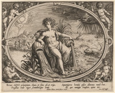 Aqua (Wasser) von Adriaen Collaert