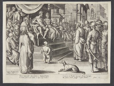 St. Paulus vor Festus und Agrippa von Adriaen Collaert