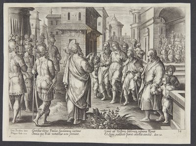 St. Paulus predigt in Rom von Adriaen Collaert