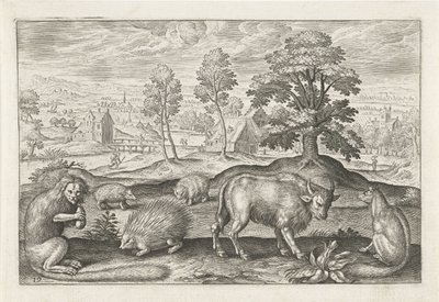 Verschiedene Tiere (Vierpotige dieren, Animalivm Qvaddrvpedvm) von Adriaen Collaert