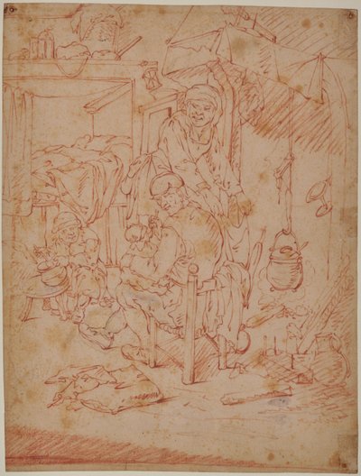 Niederländisches Interieur von Adriaen Jansz. van (attr. to) Ostade