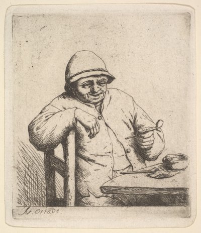 Bauer mit Pfeife von Adriaen Jansz. van Ostade