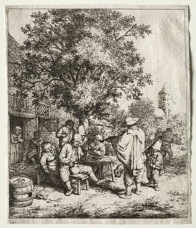 Der Geiger und der Drehorgeljunge von Adriaen van Ostade