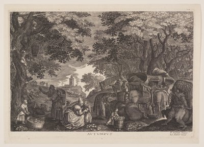 Herbst, aus Die Vier Jahreszeiten von Aegidius Sadeler II