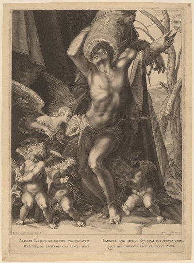 Das Martyrium des heiligen Sebastian von Aegidius Sadeler II