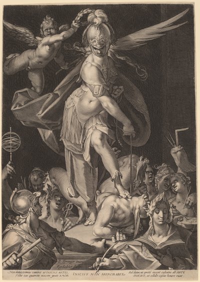 Weisheit besiegt Unwissenheit von Aegidius Sadeler II, after Bartholomaeus Spranger