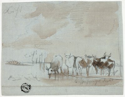 Rinder im Wasser von Aelbert Cuyp