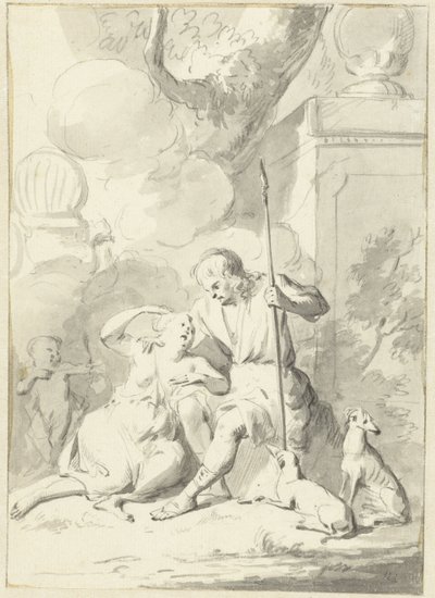 Venus und Adonis (?) von Aert Schouman