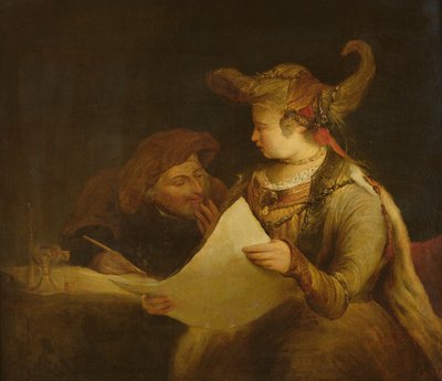 Esther und Mordechai, um 1685 von Aernt de Gelder