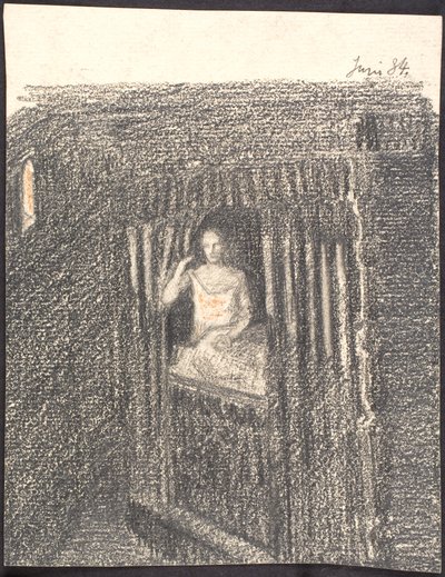 Frau in Alkoven von Agnes Slott Møller
