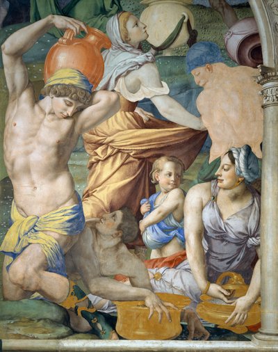 Das Herabfallen des Manna von Agnolo Bronzino