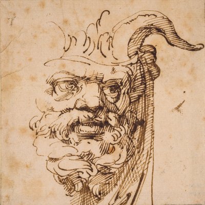 Eine silvanische Maske, 1570-1602 von Agostino Carracci