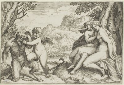 Liebe besiegt alles von Agostino Carracci