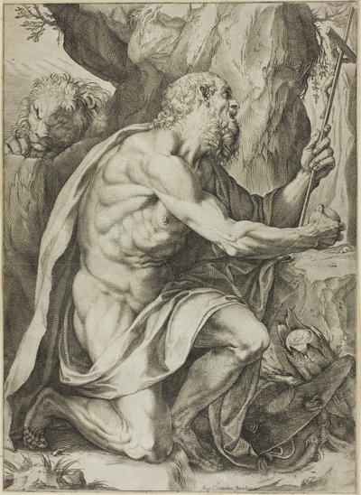 Der heilige Hieronymus in der Buße von Agostino Carracci