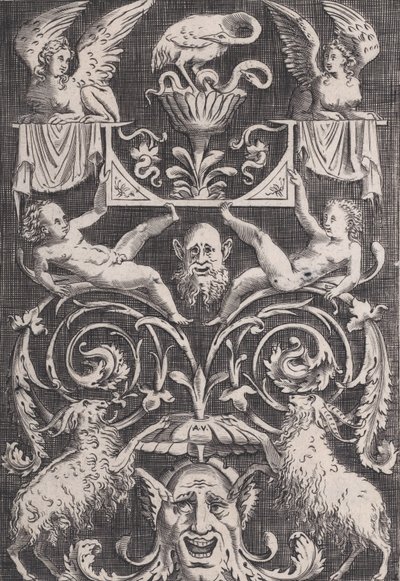 Ornamentales Panel, ca. 1514-1536 von Agostino Veneziano