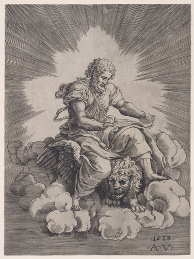Sankt Markus, datiert 1518 von Agostino Veneziano