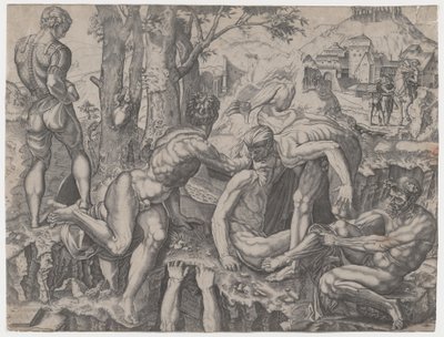 Die Kletterer von Agostino Veneziano