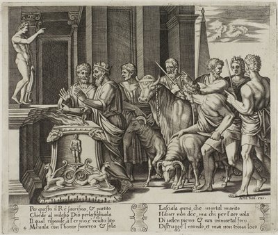 Psyches Vater konsultiert das Orakel von Agostino dei Musi